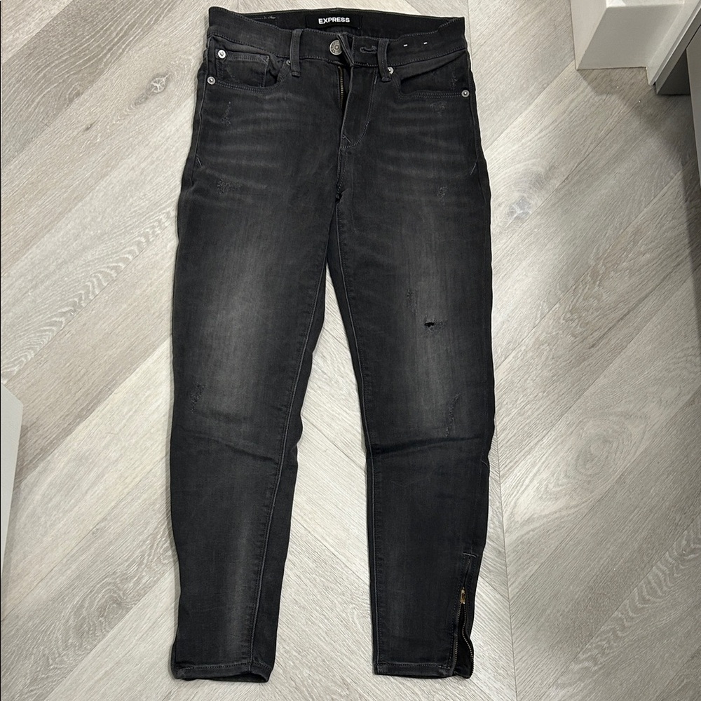 Express Charcoal Slim Fit Jeans